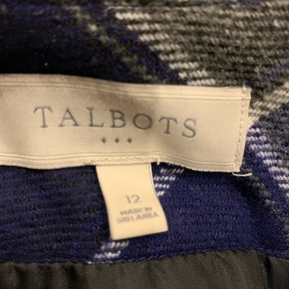 Talbots Size 12 Window Pane Check Lined Dress Ski… - image 2